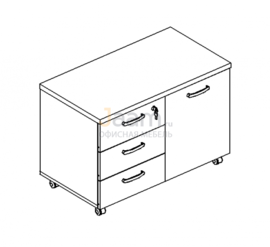 Мебель для персонала Тумба для оргтехники 261 БП