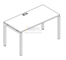 Мебель для персонала Стол письменный на металлокаркасе DUE Б2 002 БП