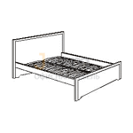 Мебель для гостиниц Кровать на металлическом основании R6510