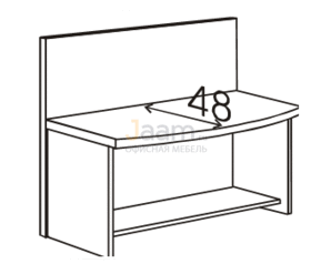 Мебель для гостиниц Стол багажный с полкой R5108