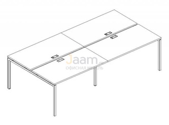 Мебель для персонала Рабочая станция на металлокаркасе DUE Б2 174-2 БП