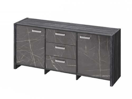 Тумба для документов Festus FI-13-01.G 1804x460x806 (Древесина Графит/Камень Пьетра Гриджиа черный)