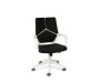 Кресло офисное / IQ / (white+black) белый пластик / черная ткань