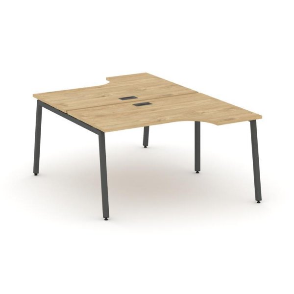Рабочая станция эргономичная SN-4A.DRPA-002 (1580х1232/1992х750) (Тиквуд Светлый/Металл Антрацит)