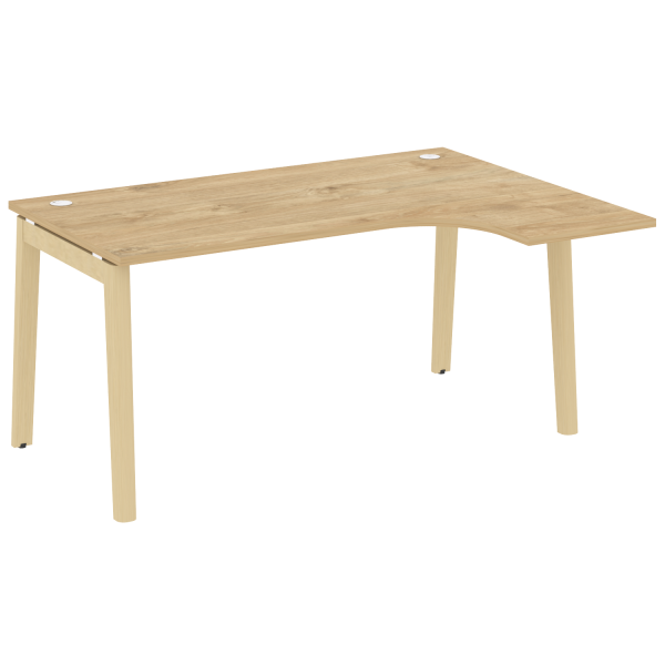 Стол эргономичный правый на деревянных опорах Onix Wood OW.SA-4R 1580x1180x750