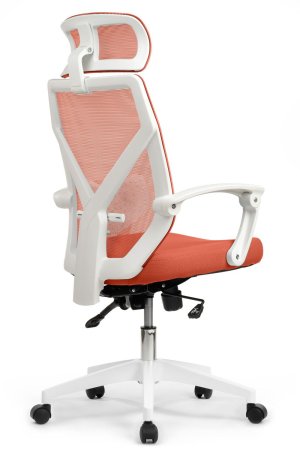 Офисное кресло Oliver RCH W-203AC Белый пластик | Оранжевый (Белый | Оранжевый)