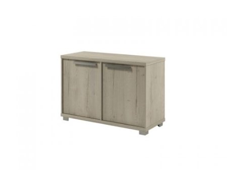 Шкаф низкий Vestar Z-12-12 1232x500x832 (Дуб Галифакс белый/Бетон Чикаго)