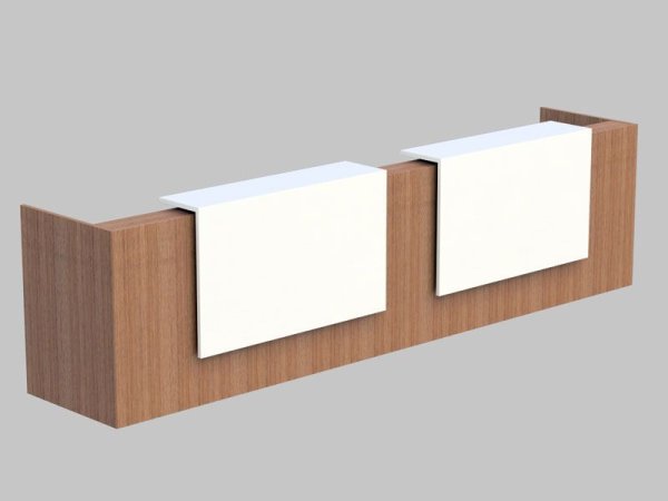 Композиция из 3 прямых модулей, верхний модуль лакировка Z2 Z2C10 L 3660x880x1130 (Орех каналетто)