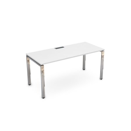 Стол рабочий Gloss line НСР-П.005.1 1800x800x750 (Белый премиумХром)