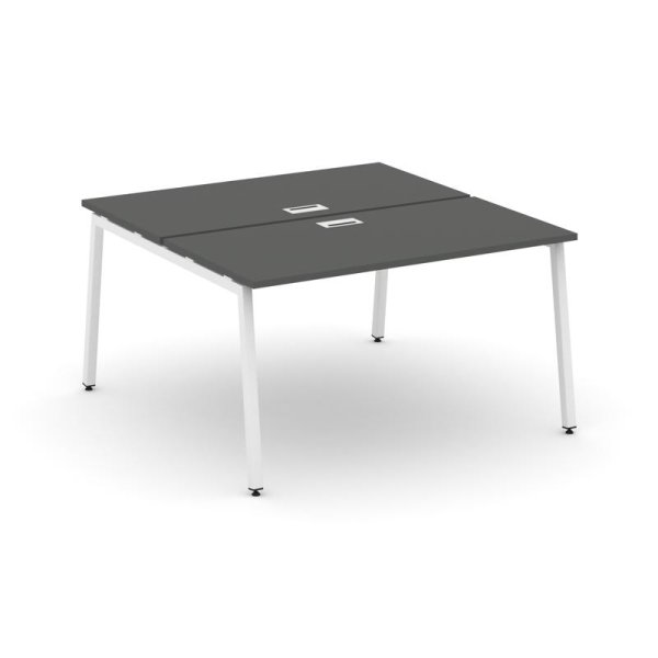 Рабочая станция 2-х сторонняя SN-4A.DRS-021 (980х1632х750) (Антрацит/Металл Белый)