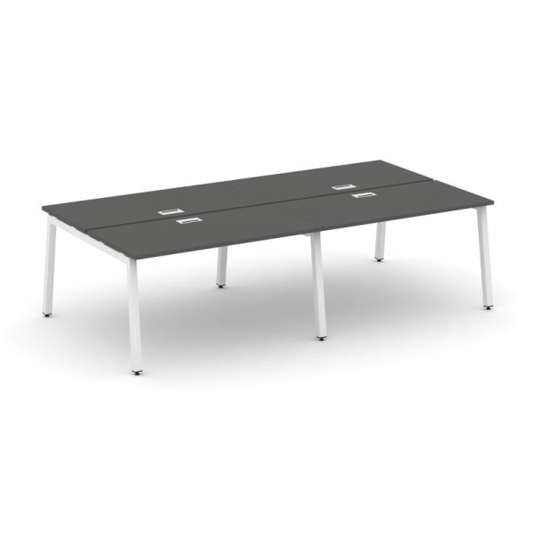 Рабочая станция 2-х сторонняя SN-5A.DRS-054 (3160х1632х750) (Антрацит/Металл Белый)