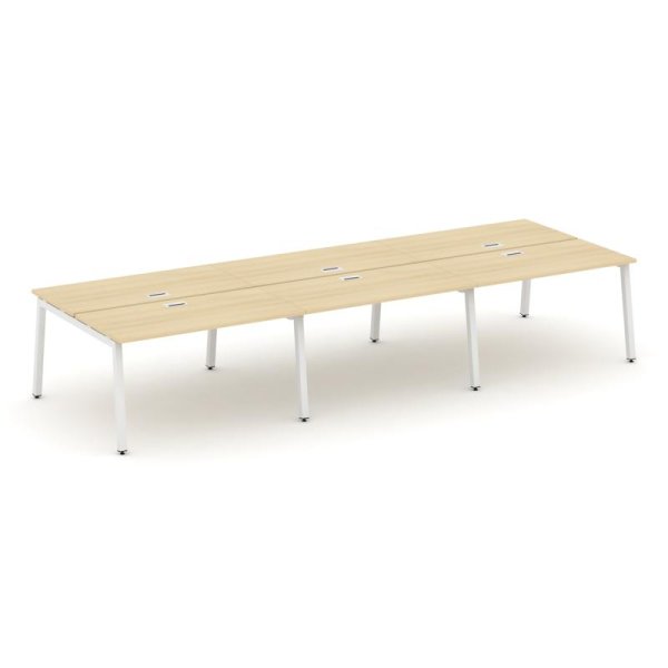 Рабочая станция 2-х сторонняя SN-5A.DRS-063 (4140х1232х750) (Акация Лорка/Металл Белый)