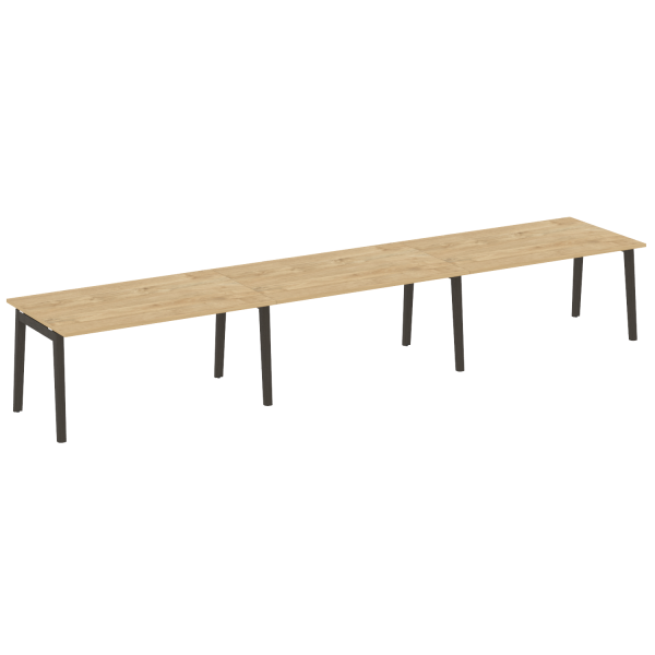 Стол переговорный на деревянных опорах Onix Wood OW.PRG-3.4 4740x980x750