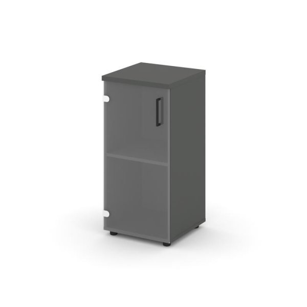 Шкаф низкий узкий SN.STU-302(L) (400х400х833) (Антрацит/Прозрачный)