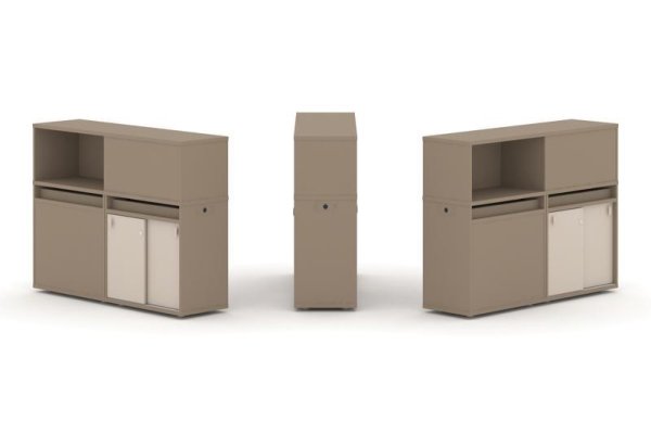 Тумба двойная + низкая надставка ES.NB.2N-20 (1500х410х1135)