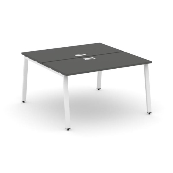 Рабочая станция 2-х сторонняя SN-6A.DRS-001 (980х1232х750) (Антрацит/Металл Белый)