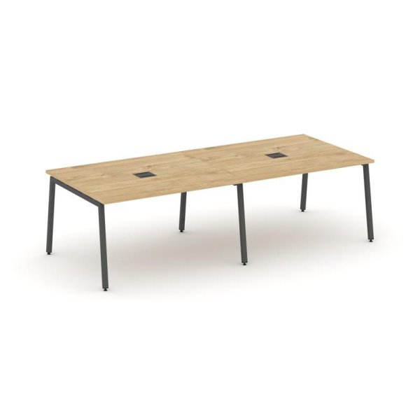 Стол переговорный SN-4A.SPRG-044 (3160х1180х750) (Тиквуд Светлый/Металл Антрацит)
