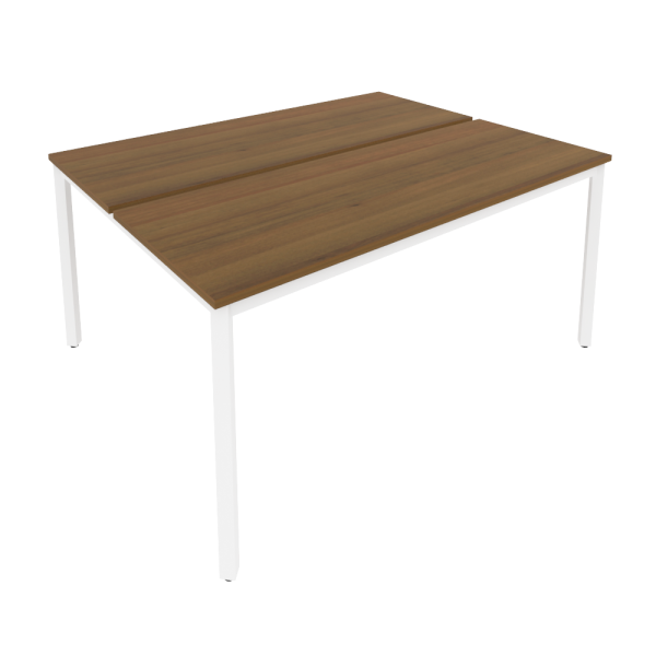 Рабочая станция на металлокаркасе Slim С.СП-6.2 1580x1235x750 (Орех/Белый металл)