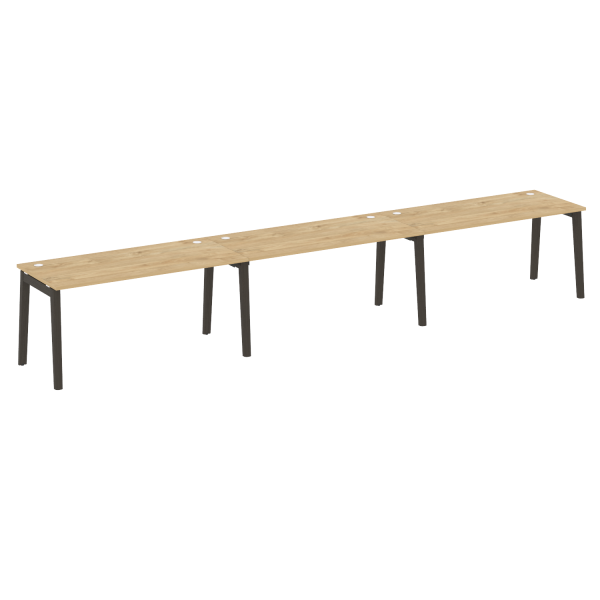Рабочая станция на деревянных опорах Onix Wood OW.RS-3.4.7 4740x720x750