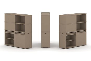 Тумба двойная + высокая надставка ES.NB.2V-16 (1500х410х1520)