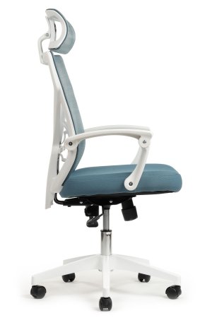 Офисное кресло Oliver RCH W-203AC Белый пластик | Синий (Белый | Синий)