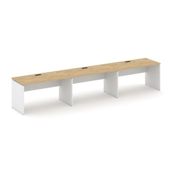 Рабочая станция 1 сторонняя SN-D.ORS-053 (4140х800х750) (Тиквуд Светлый/Белый)