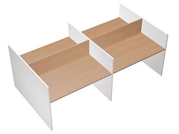 Рабочая станция на высоких опорах ДСП (4х160) Profiquadro КВ 1412-2 БВ 3275x1570x1114