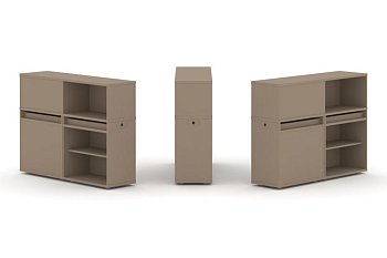Тумба двойная + низкая надставка ES.NB.2N-11 (1500х410х1135)