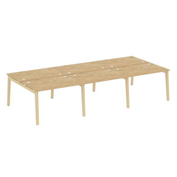 Рабочая станция на деревянных опорах Onix Wood OW.D.RS-6.2.8 3540x1635x750