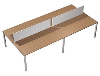 Рабочая станция с экранами ДСП  Profiquadro КВ 0133-2 БВ 3200x1570x750