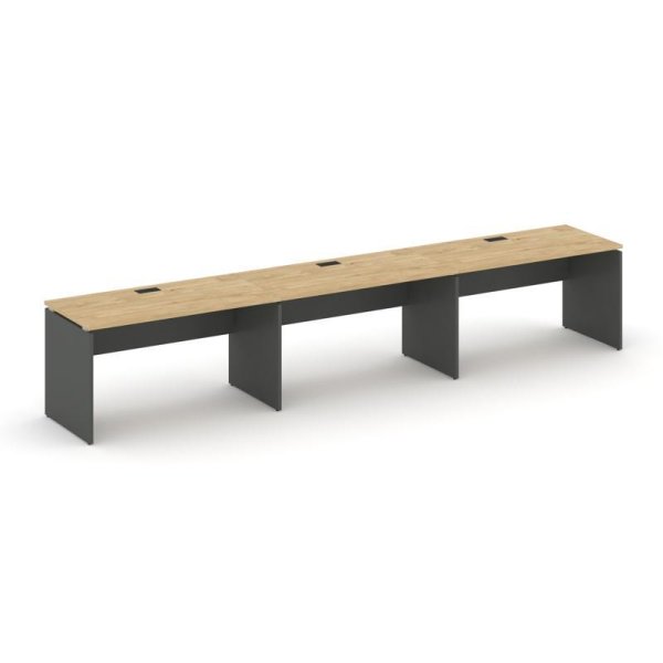 Рабочая станция 1 сторонняя SN-D.ORS-053 (4140х800х750) (Тиквуд Светлый/Антрацит)