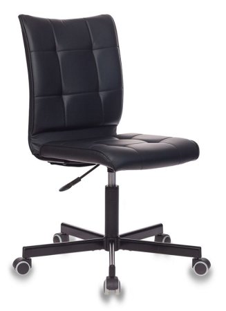Кресло CH-330M черный Leather Black эко.кожа крестов. металл черный (Черный)
