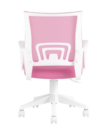 Кресло офисное TopChairs ST-BASIC-W розовый крестовина пластик белый (Компьютерное кресло ST-BASIC-W розовый)