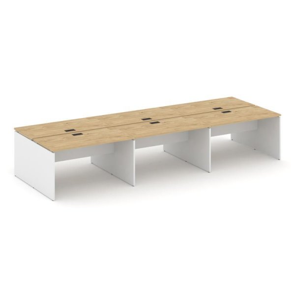 Рабочая станция 2-х сторонняя SN-D.DRS-063 (4140х1232х750) (Тиквуд Светлый/Белый)